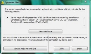 PGP Certificate Error