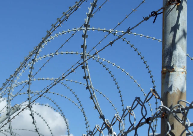 Razor wire security image.