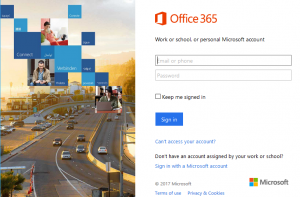 SharePoint Online Login Screen Example