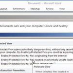 Microsoft Word 2016's Protected View